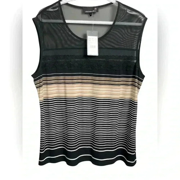 Laura Business Attire Tank Top w Stretch  and a Lace Panel Size 1X - Picture 1 of 8
